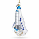 Space Shuttle Take-off Glass Christmas Ornament