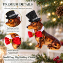 Basset Hound Glass Christmas Ornament