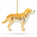 Golden Labrador Retriever in Glitter Christmas Ornament