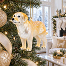 Golden Labrador Retriever in Glitter Christmas Ornament