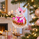 Mouse Toasting with Wine Glass Christmas Ornament