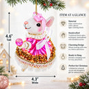 Mouse Toasting with Wine Glass Christmas Ornament