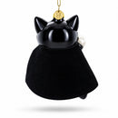 Superhero Kitty Glass Christmas Ornament