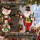 Sommelier Santa with Wine Glass Christmas Ornament