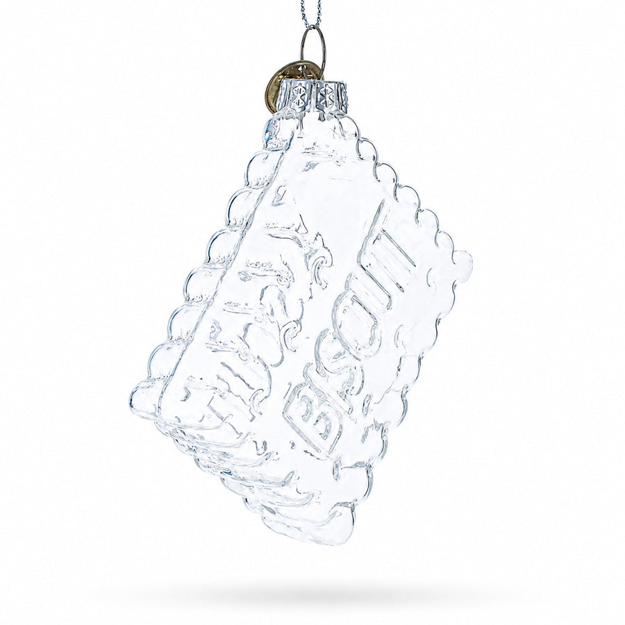 Biscuit Cookie Clear Glass Christmas Ornament