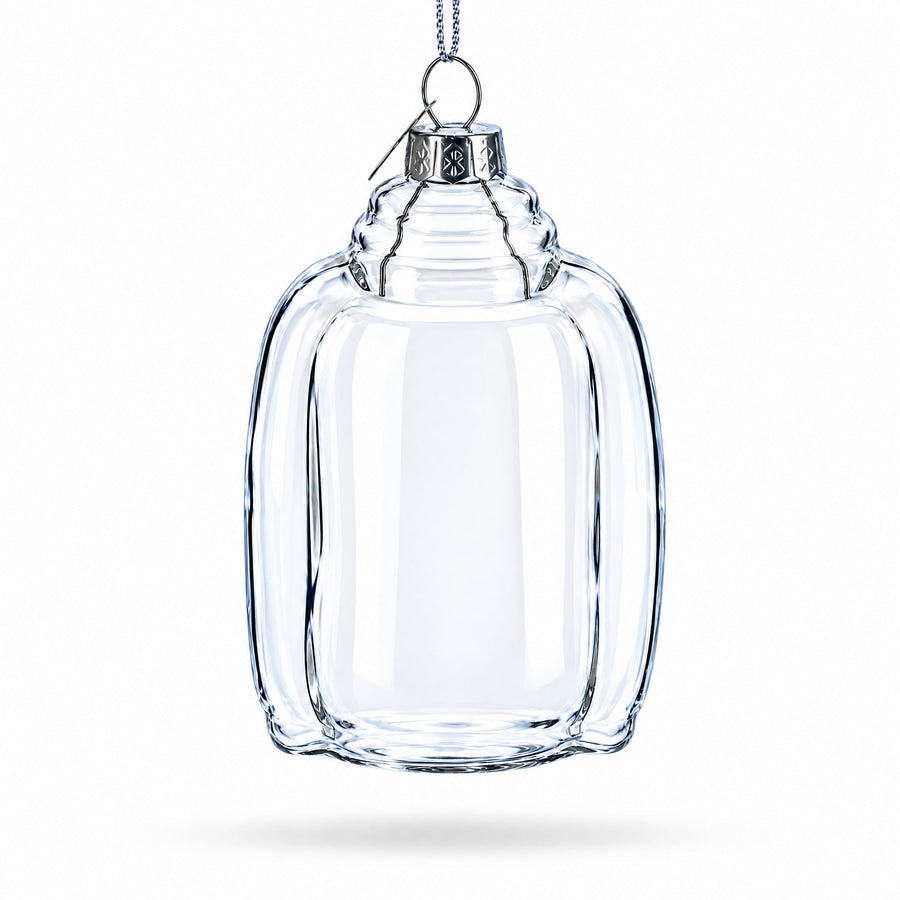 Hoodie Clear Glass Christmas Ornament