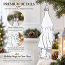 Enchanted Gnome Clear Glass Christmas Ornament