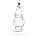Enchanted Gnome Clear Glass Christmas Ornament