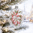 Flower-Shaped Clear Glass Christmas Ornament