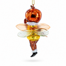 Adorable Little Bee Glass Christmas Ornament