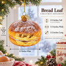 Bread Loaf Glass Christmas Ornament