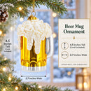 Beer Mug Glass Christmas Ornament