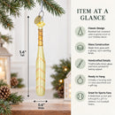 Classic Baseball Bat Glass Christmas Ornament