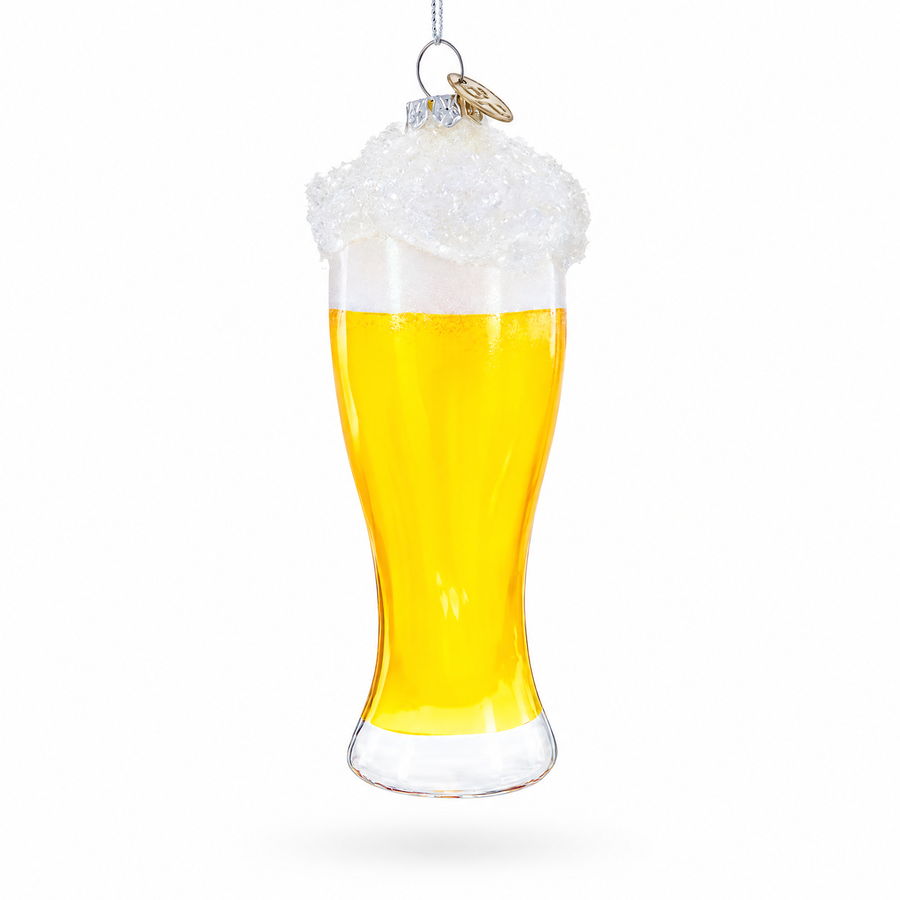 Frothy Pint of Ale Glass Christmas Ornament