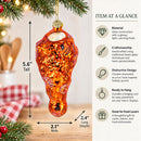 Chicken Drumstick Glass Christmas Ornament