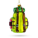 Globetrotter's Travel Backpack Glass Christmas Ornament