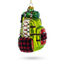 Globetrotter's Travel Backpack Glass Christmas Ornament
