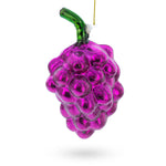 Luscious Purple Grapes Blown Glass Christmas Ornament
