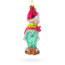 Whimsical Elf Decorating Cupcake Glass Christmas Ornament