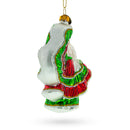 Traditional Dancer Blown Glass Christmas Ornament