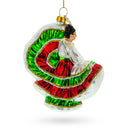 Traditional Dancer Blown Glass Christmas Ornament