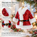 Santa’s Red Coat Glass Christmas Ornament