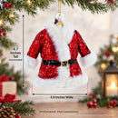 Santa’s Red Coat Glass Christmas Ornament