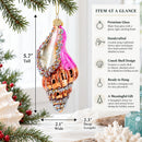 Conch Shell Glass Christmas Ornament