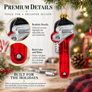 Adjustable Red Wrench Glass Christmas Ornament