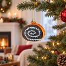 Chocolate Roll Cake Glass Christmas Ornament