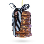 Delectable Chocolate Chip Cookies Glass Christmas Ornament