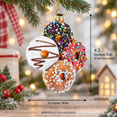 Festively Decorated Donuts Glass Christmas Ornament