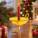 Gleaming Red Candle Glass Christmas Ornament