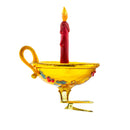 Gleaming Red Candle Blown Glass Christmas Ornament