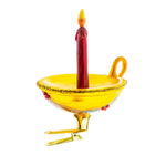 Gleaming Red Candle Blown Glass Christmas Ornament