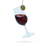 Glass of Wine Blown Christmas Ornament