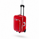 Vintage Red Luggage Glass Christmas Ornament