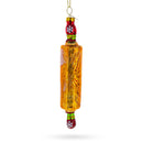 Kitchen Rolling Pin Blown Glass Christmas Ornament