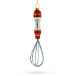 Culinary Whisk Blown Glass Christmas Ornament