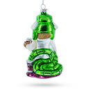 Gingerbread Party Relaxer Blown Glass Christmas Ornament
