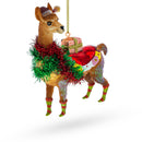 Alpaca Glass Christmas Ornament