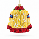 Festive Holiday Sweater Glass Christmas Ornament