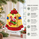 Festive Holiday Sweater Glass Christmas Ornament