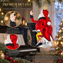 Santa Piano Performance Glass Christmas Ornament