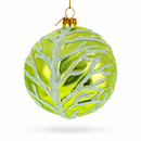 Handcrafted Green Cabbage Glass Christmas Ornament