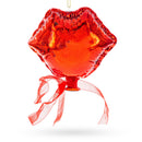 Sultry Red Lips Blown Glass Christmas Ornament
