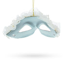 Whimsical Carnival Mask Glass Christmas Ornament