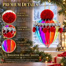 Vibrant Carnival Balloon Glass Christmas Ornament