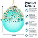 Nautical-Themed Glass Christmas Ornament