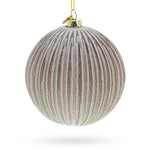 Ribbed Matte Glass Ball Glass Christmas Ornament